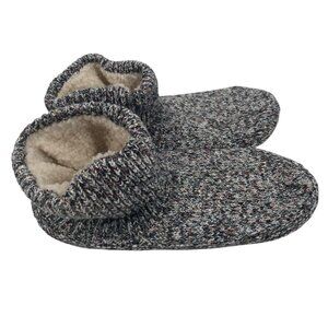 Bombas Gripper Slippers Booties Mens XL (13-15) Gray Knitted Travel Cozy Comfort